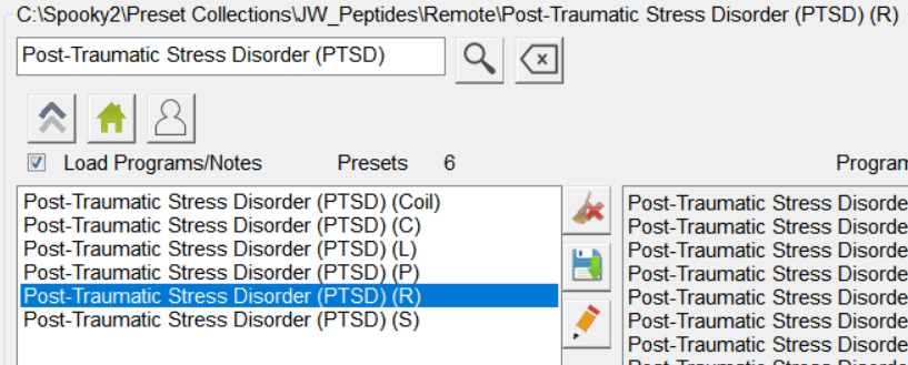 JW Peptide presets para TEPT